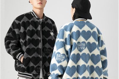 American lamb wool loose baseball uniform jacket (7)