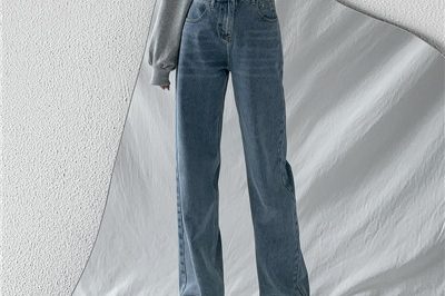 Cheap thigh trousers Korean style ladies jeans (4)