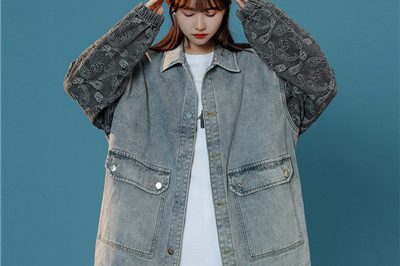 Fall oversize denim verstity jacket wholesale (3)