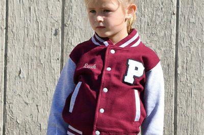 Girls good quality patch design versity jackets (1)