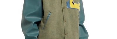 High quality plain leather sleeve patch letterman jacket (2)