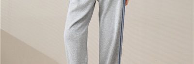 High waist drape wide slimming women sweatpant (1)