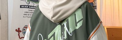 Loose trendy hooded varsity jacket wholesale (1)