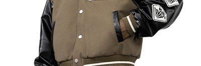 Men’s classic vintage leather sleeves varsity jacket (5)