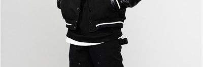 Men’s classic vintage leather sleeves varsity jacket (5)