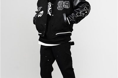 Men’s classic vintage leather sleeves varsity jacket (5)