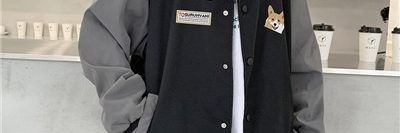 Men’s plus velvet loose baseball uniform jacket (6)