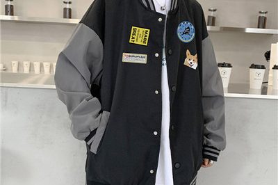 Men’s plus velvet loose baseball uniform jacket (6)