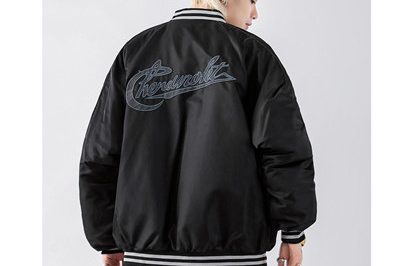 Men’s reflective embroidered satin varsity jackets (4)
