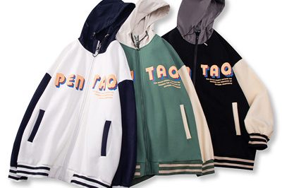 New classic boys hooded top baseball (4)