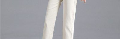 New ladies all-match straight-leg jeans denim (3)