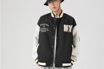 Oversize fall American ins varsity jacket (1)