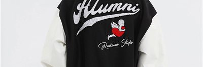 PU leather sleeves love angel varsity jacket for sale (6)