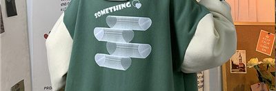 Printed casual loose hooded oversize varsity jacket (1)