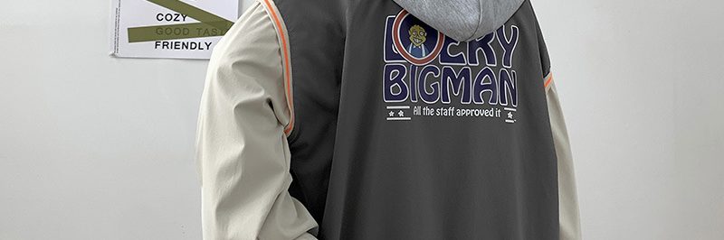 Printed loose fashion hooded varsity jacket (3)