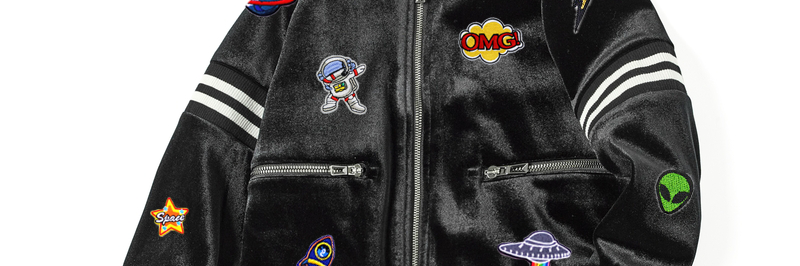 Space themed velvet baseball jacket wholesale (5)