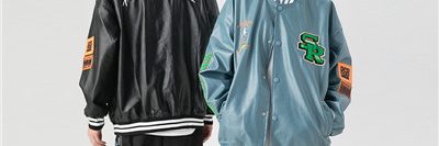 Stitching pu leather varsity jacket wholesale (5)