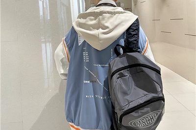 Women hip-hop color block hoodie varsity jacket (1)