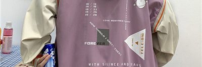 Women hip-hop color block hoodie varsity jacket (3)