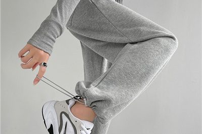 Women’s drawstring loose and thin sweatpants (1)