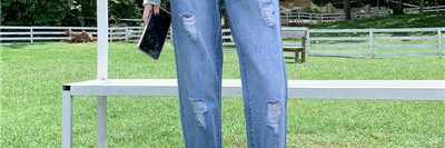 Women’s korean style broken hole jeans hot sale (4)