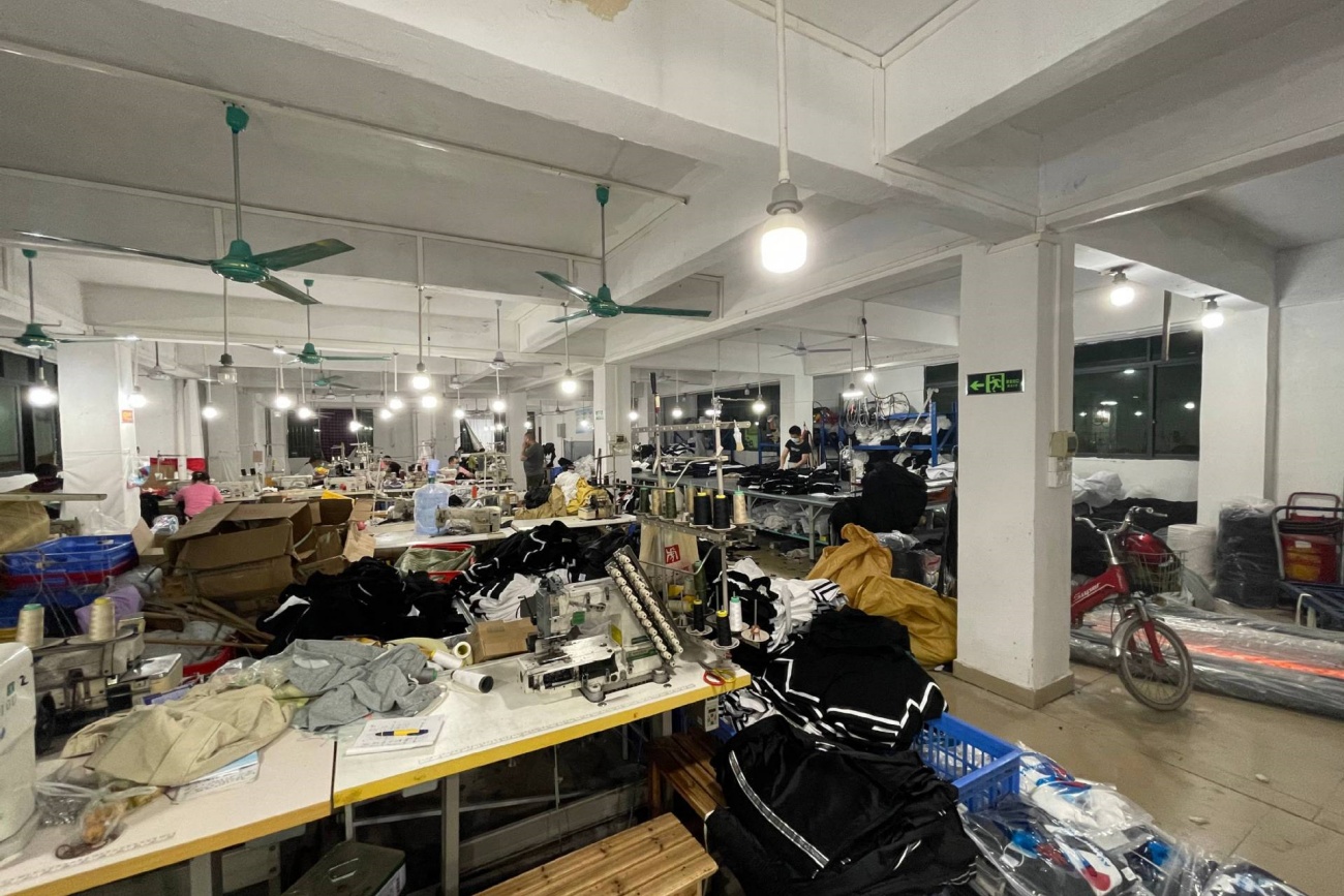 Varsity Jacket Assembly Sewing Line