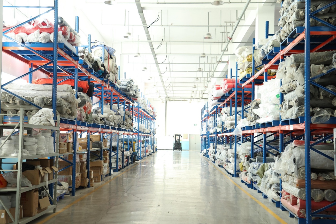 Varsity Jacket Fabric Storage Warehouse
