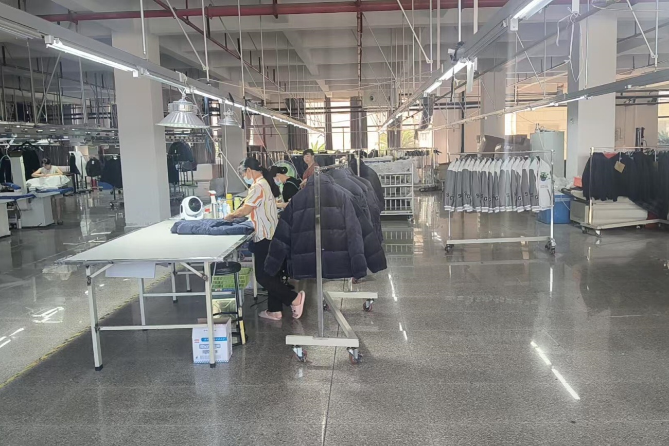 Varsity Jacket Finishing and Quality Inspection Area