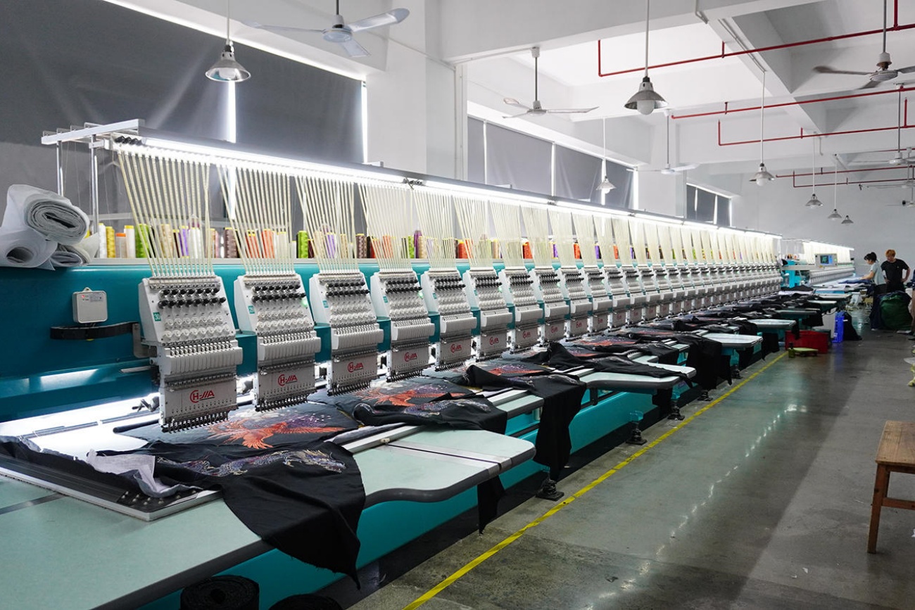 Varsity Jacket Multihead Embroidery Production